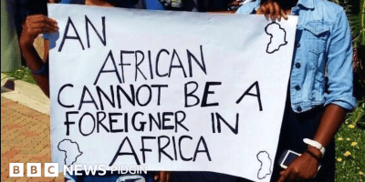 "An African cannot be a foreigner in Africa"