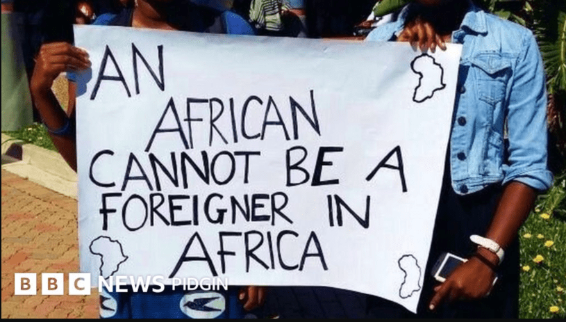 "An African cannot be a foreigner in Africa"
