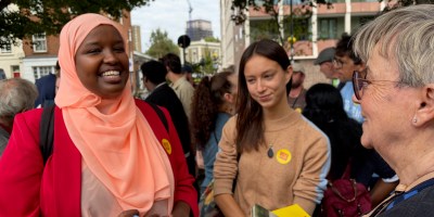 Sagal Abdi-Wali campaigning