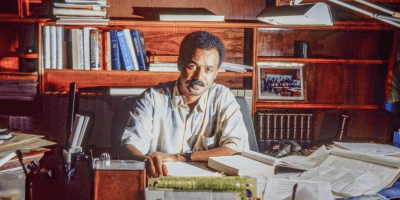 Isaias Afwerki in his office, Asmara, 1991