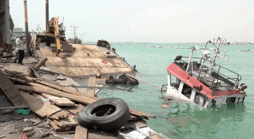 Port of Mocha damaged by the Houthis