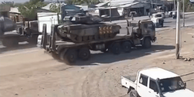 Ethiopian armour being sent towards Eritrea