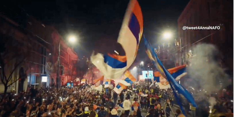 Serbian election result celebrated